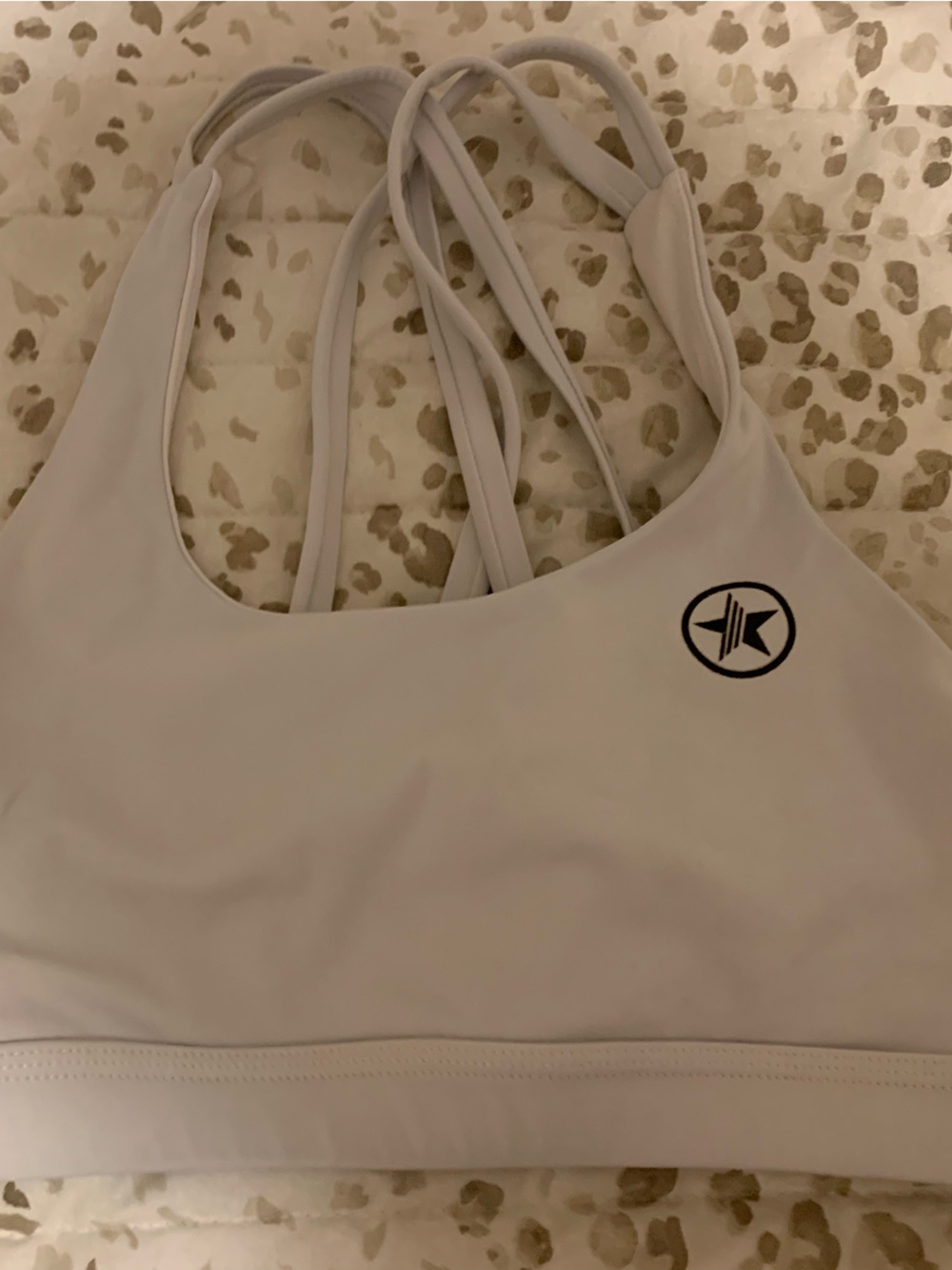 Unbranded White Strappy Sports Bra